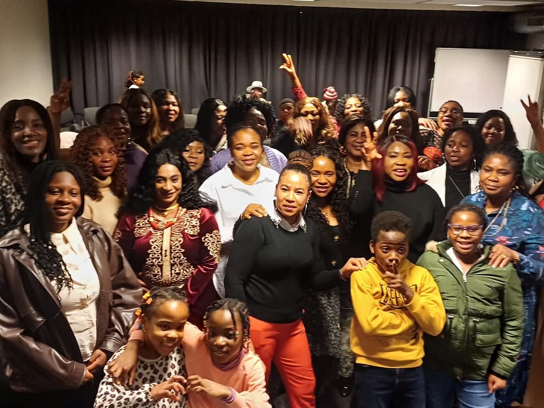 Igbo Union Antwerpen Integration School picture after a physical Class